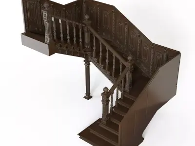 Stairs cnc kitbash 3D model