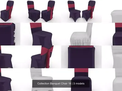 Collection Banquet Chair 18 3D Model Pack