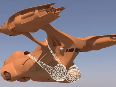 NELL Starship BATTLE BEYOND THE STARS - STLs  for 3D printing 3D print model