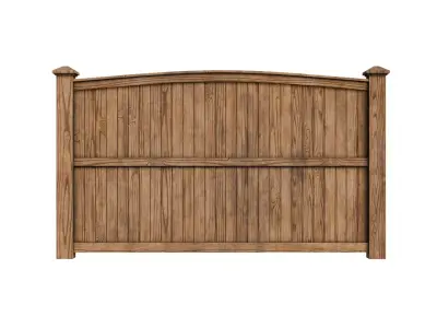 Wooden Fence  Gate Set Medieval Rustic Game Ready 4K  Low-poly 3D model