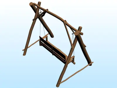 OUTDOOR FURNITURE 30 Low-poly 3D model