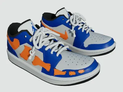 DINO 2 Air Jordan 1 GODSPEED LOW Shoes PBR  Low-poly 3D model