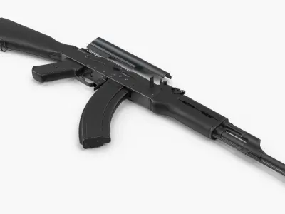  AK 47 Assembled Black Plastic 