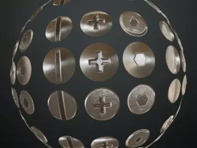 Screw Bundle PBR Seamless Texture