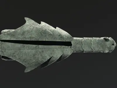 Waterspout Gargoyle Fell Mount Low-poly 3D model