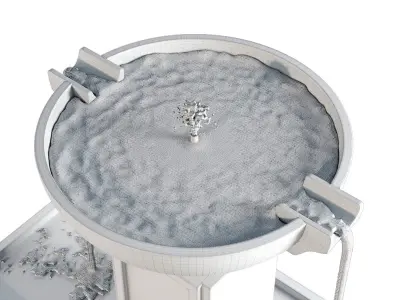 Austin Modern Water Fountain 3D model