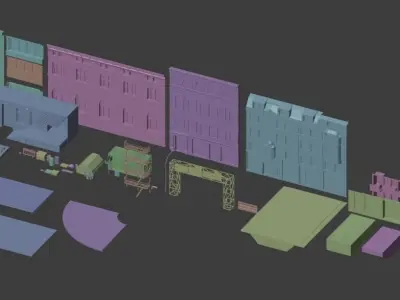 Photoreal Street Assets Blender 3D model