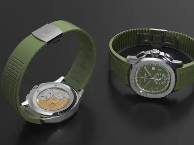  Mens Wrist Watch Patek Philippe Aquanaut Green 