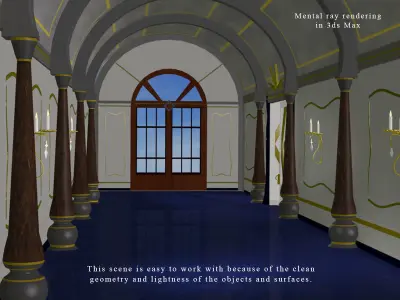 Castle Hallway 3D model