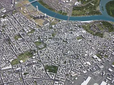 Belgrade - City 3D Model Low-poly 3D model
