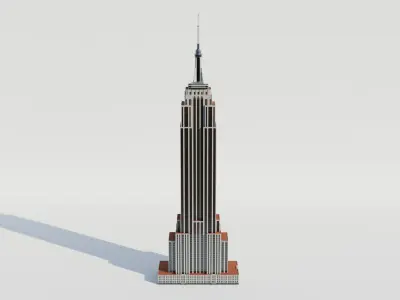NYC Empire State Building Low-poly 3D model