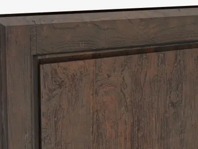 Wooden door 2 Low-poly 3D model