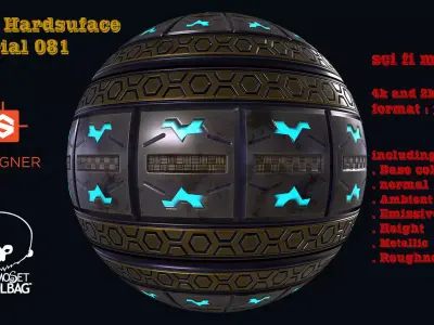 PBR SCI FI Hard surface Material Texture