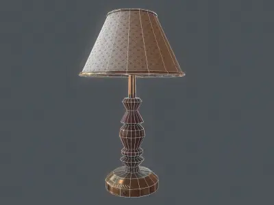 PBR Table lamp Low-poly 3D model