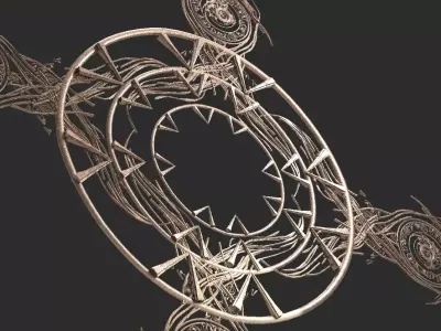 Merlins Dragon Cross pattern  3D model