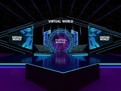Event Stage Design Virtual world  3D model