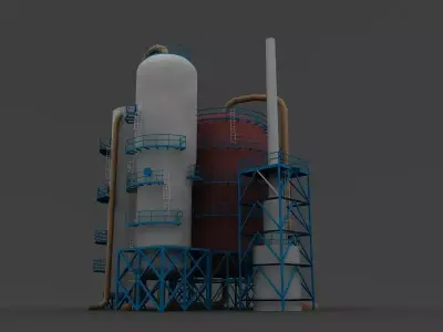 refinery unit 3D model