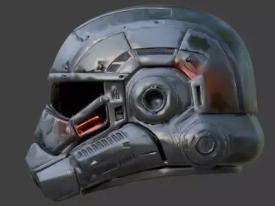 Cyber-Mecha V-Fin Commander 3D Model Low-poly 3D model