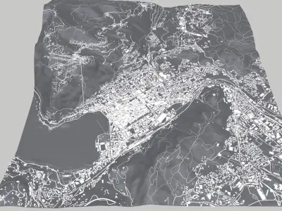 Cityscape Como Italy 3D model