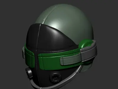 helmet scifi high poly sculpt  ver 2 3d printable  3D model purchase