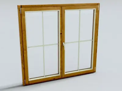 laos Two Wings Window 3D model