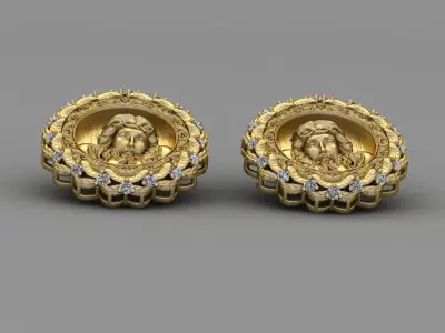 Jesus Earring 3d Print Model 3D print model 3D print model