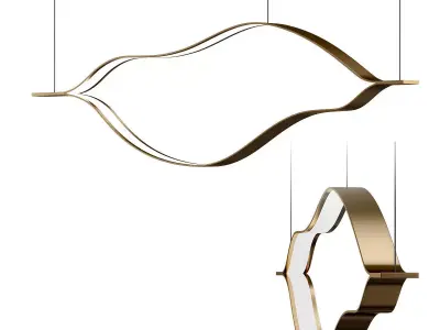 TRUDY wavy pendant light 3D model