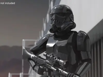  Star Wars Shadow Trooper with Blaster Rifle Combat Pose 