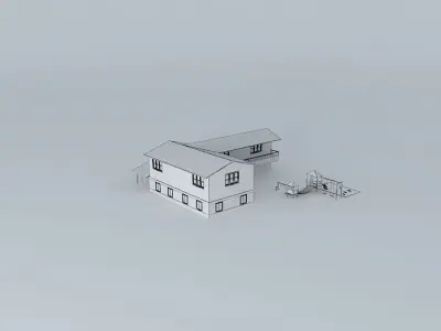 RANCH STYLE COUNTRY HOME 3D model