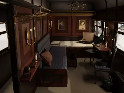 Orient Express Train 3D 3D model