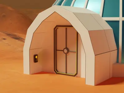 Sci-Fi Iglo House Low-poly 3D model