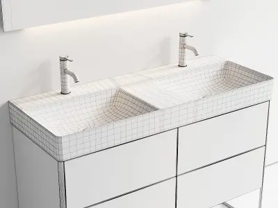 Duravit XSquare Vanity Unit Set 1 3D model