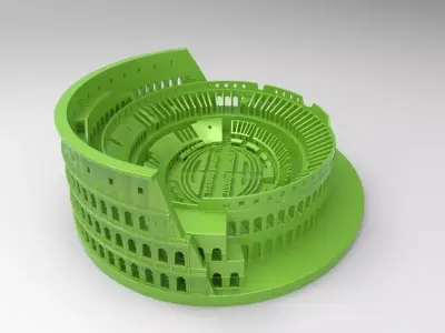 3D design of the iconic Colosseum in Rome 3D print model