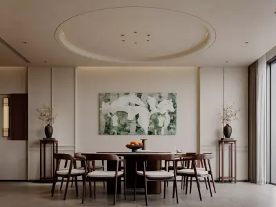 Villa interior scene 3D model purchase