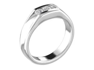 Solitaire Women Engagement Ring 3dm STl OBJ FBX Render 3D print model