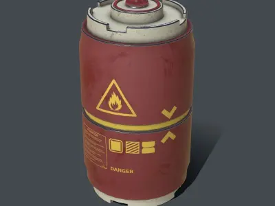 Sci-Fi Canister Prop Low-poly 3D model
