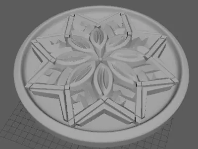 rosette snowflake 3D model purchase