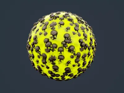 Skull Bones Horror Seamless PBR Texture 30 Texture