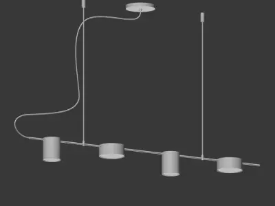 Linear Suspension Chandelier Collection 3D model