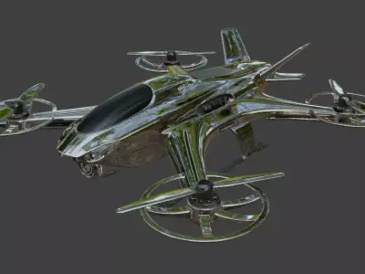 Hexacopter Drone 3D Model 3D model