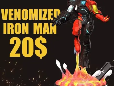 Venomized Iron Man Special Edition 1GB  Marvel Venom Free Bonus 3D print model