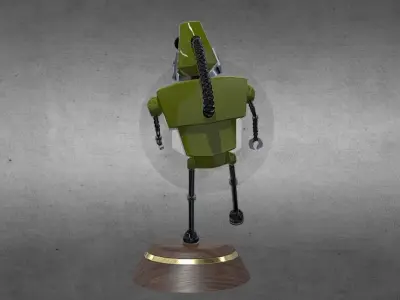 Robot Low-poly 3D model 2