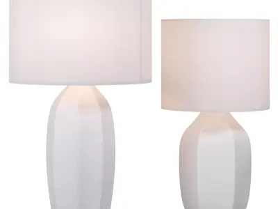 Amaryllis White Ceramic Table Lamps 3D model