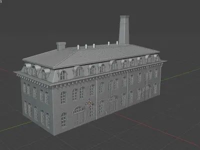 19th-Century Industrial Factory Brick Shed Bundle 3D print model