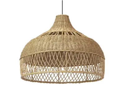 New wicker round tulip skirt rattan light 3D model
