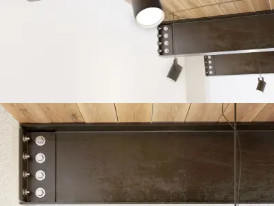 Wooden ceiling on metal beams  22 Low-poly 3D model