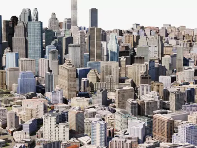 Real Time City 19 Low-poly 3D model