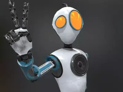 Jim the Robot Low-poly 3D model