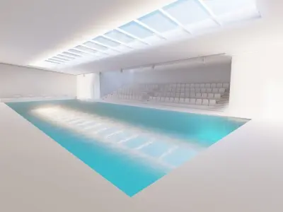 Swimming pool-stadium pool 3D model purchase