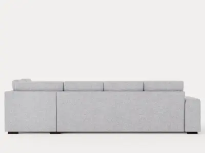 Link U Sofa Large With Divan Left Light Gray Low-poly 3D model